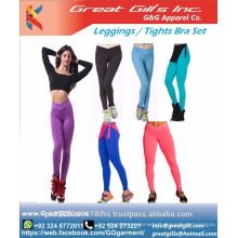 Custom Cheap Wholesale Sports Bra and leggings sets / tights